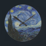Reloj Redondo Mediano Van Gogh Starry Night Wall Clock<br><div class="desc">Vicente van Goghs,  excelente obra maestra de arte en un reloj para tu pared.</div>