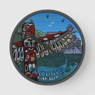 Reloj Redondo Mediano Vancouver Clock Gifts Decor First Nations Clock