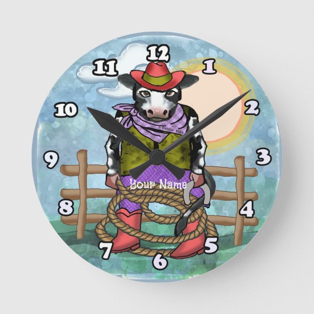 Reloj Redondo Mediano Vaquero (Anverso)