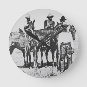 Reloj Redondo Mediano Vaqueros negros en Bonham, Tejas, c.1890 (foto de