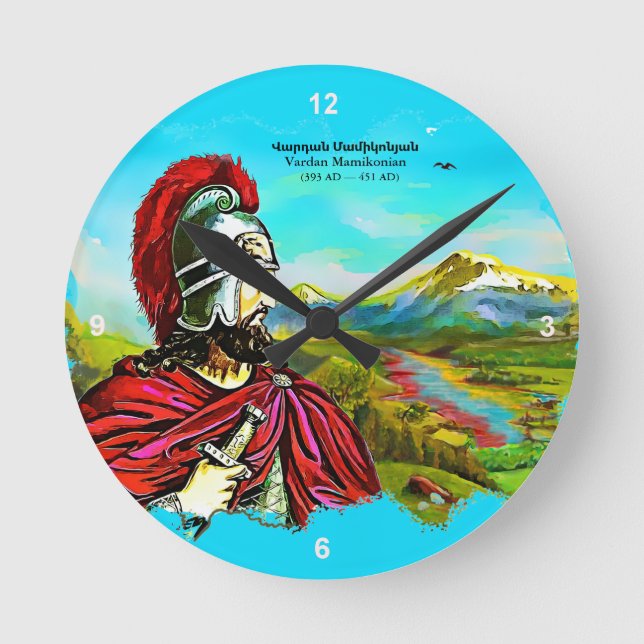 Reloj Redondo Mediano Vartan Mamikonian (Anverso)