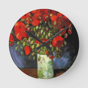 Reloj Redondo Mediano Vase con los pimientos rojos Vincent van Gogh