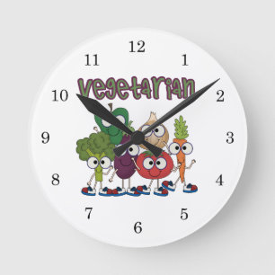 Reloj Redondo Mediano Vegetariano