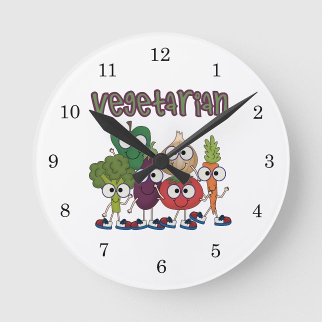 Reloj Redondo Mediano Vegetariano (Anverso)
