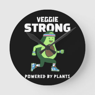 Reloj Redondo Mediano Veggie Strong, impulsado por plantas