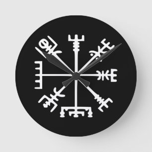 Reloj Redondo Mediano Vegvísir (brújula vikina)