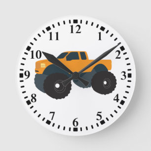 Reloj Redondo Mediano Vehículo Monster Truck