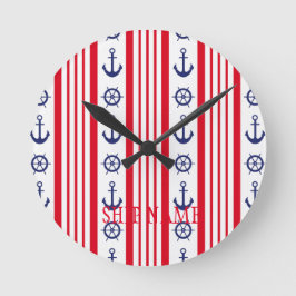 Reloj Redondo Mediano Vela estilo marina