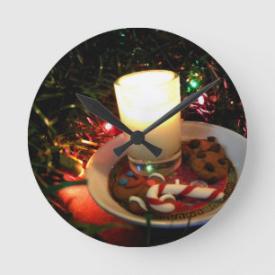 Reloj Redondo Mediano Vela I de la galleta del navidad