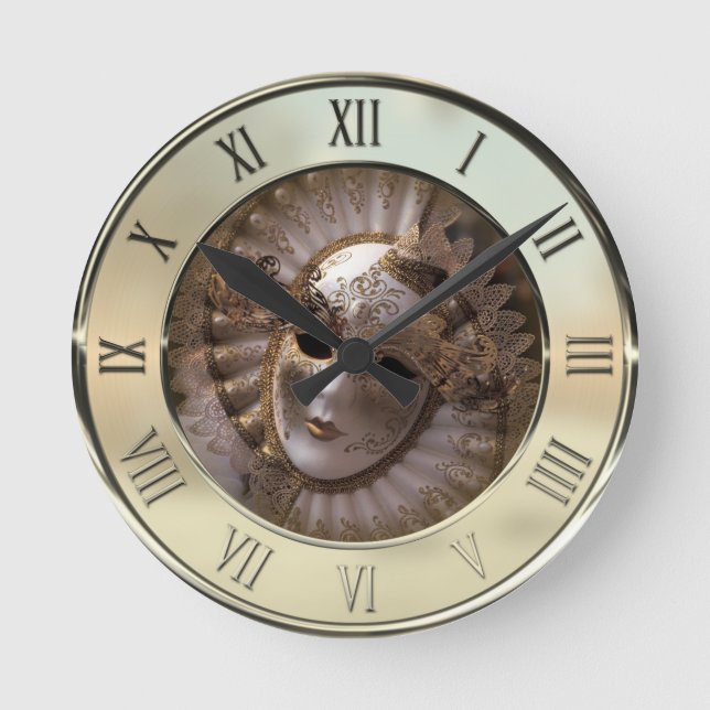 Reloj Redondo Mediano Venecia, Italia (IT) - máscara misteriosa del (Anverso)