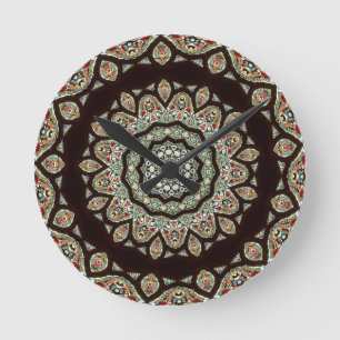 Reloj Redondo Mediano Ventana de vidrio templado Kaleidoscope 13