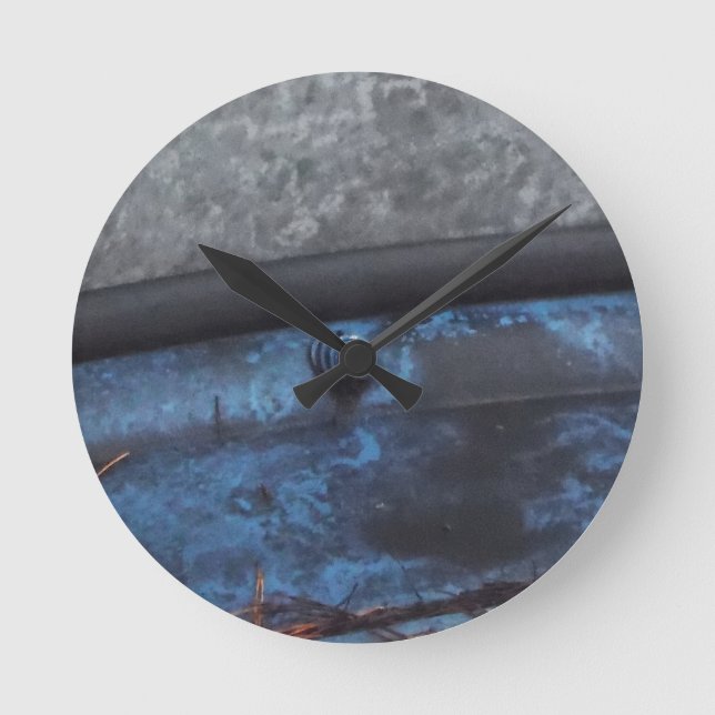 Reloj Redondo Mediano Ventana fosted camión azul (Anverso)