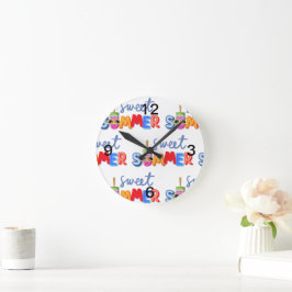Reloj Redondo Mediano verano dulce