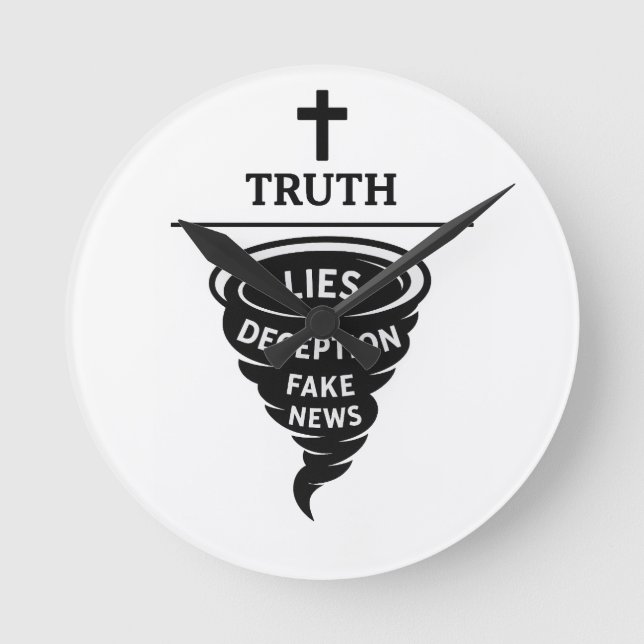 Reloj Redondo Mediano Verdad sobre mentiras (Anverso)