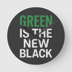 RELOJ REDONDO MEDIANO VERDE ES EL NUEVO NEGRO