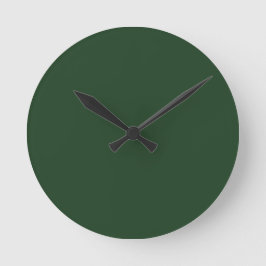 Reloj Redondo Mediano Verde Navidad, Verde Festivo, Verde Sólido,