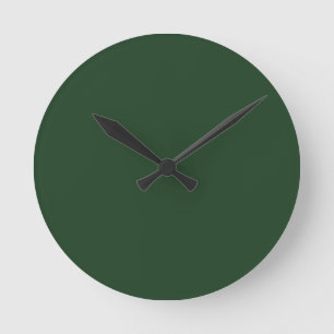 Reloj Redondo Mediano Verde Navidad, Verde Festivo, Verde Sólido, 