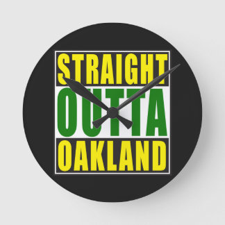 Reloj Redondo Mediano Verde recto de Outta Oakland