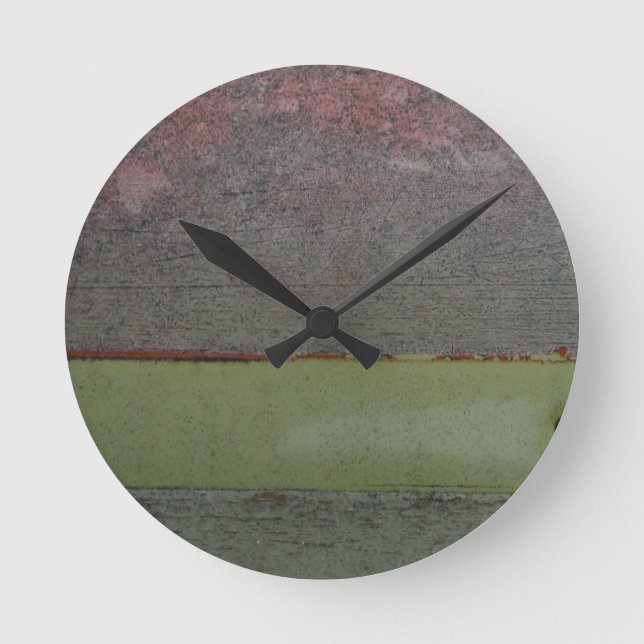 Reloj Redondo Mediano Verde rosa azul verde azulado oxidado (Anverso)