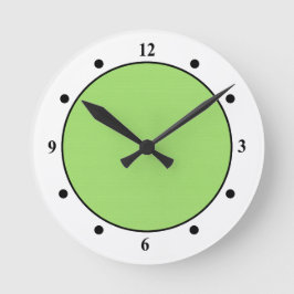 Reloj Redondo Mediano Verde sólido