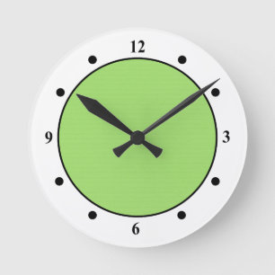 Reloj Redondo Mediano Verde sólido