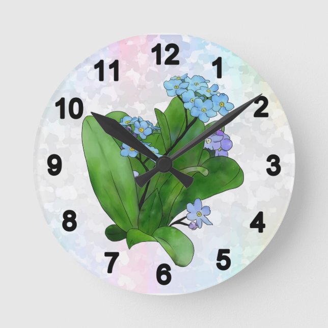 Reloj Redondo Mediano vergissmeinicht (Anverso)