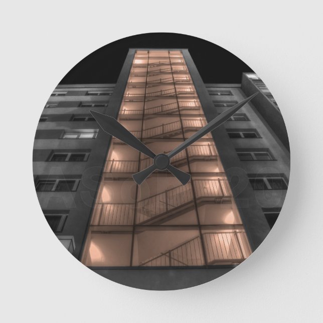 Reloj Redondo Mediano Verticales (Anverso)