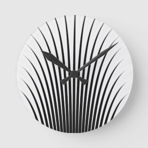 Reloj Redondo Mediano Very Unique Black White Stylish Chic Pattern