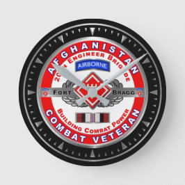 Reloj Redondo Mediano Veterano de la 20ª Brigada de Ingenieros en Afgani