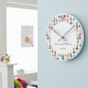 Reloj Redondo Mediano Veterinario Veterinario Clínica Hospital de Mascot