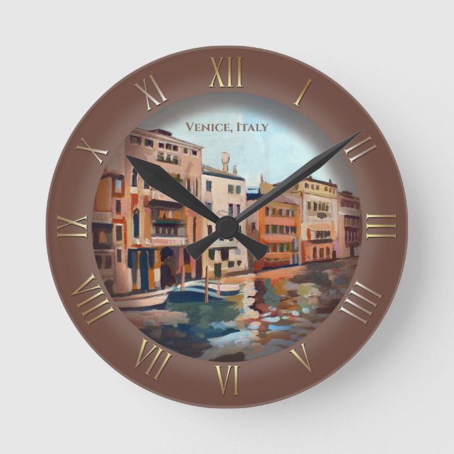 Reloj Redondo Mediano Vía costera veneciana (Anverso)