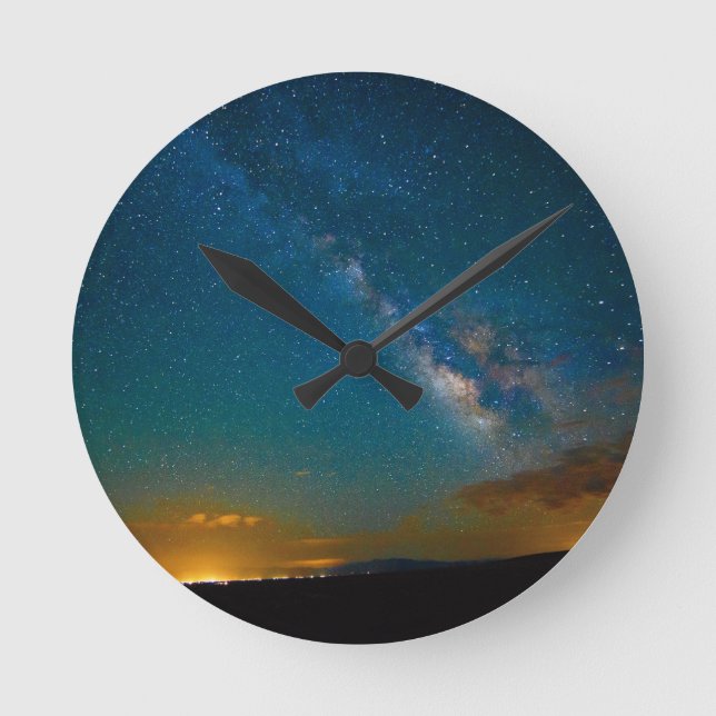 Reloj Redondo Mediano Vía Láctea sobre Taos, Nuevo México (Anverso)