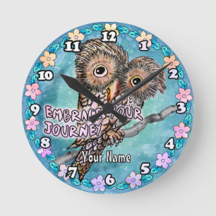 Reloj Redondo Mediano Viaje de búho