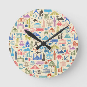 Reloj Redondo Mediano viaje en el mundo