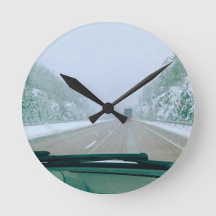 Reloj Redondo Mediano Viaje nevado por Suecia