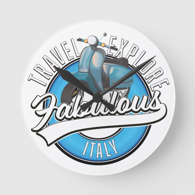 Reloj Redondo Mediano Viaje para explorar la fabulosa Italia (Anverso)