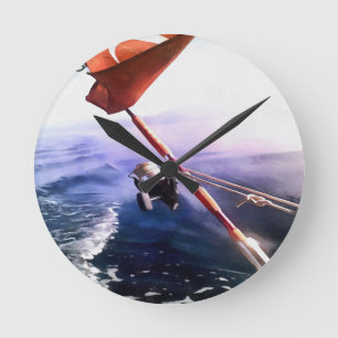 Reloj Redondo Mediano Viaje turco de pesca de vacaciones