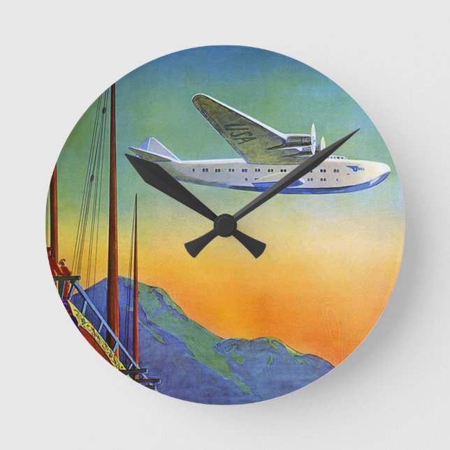 Reloj Redondo Mediano Viaje Viejo Tranespacial (Anverso)