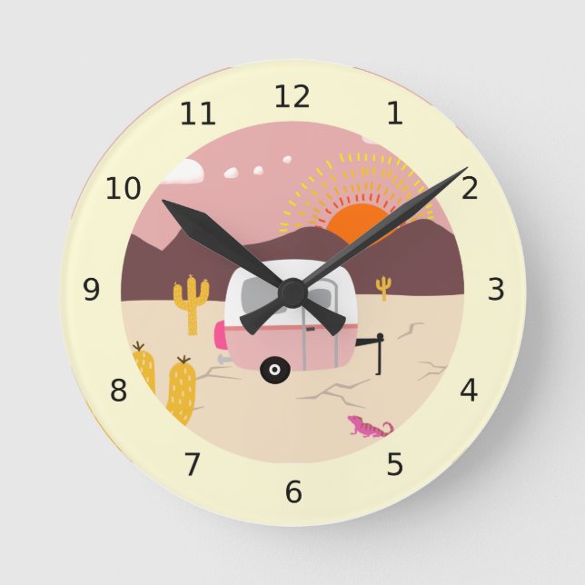 Reloj Redondo Mediano Viajero en el desierto (Anverso)