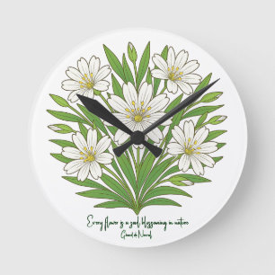 Reloj Redondo Mediano Vibraciones florales de primavera