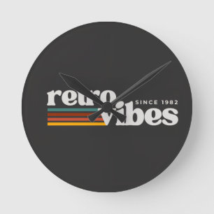 Reloj Redondo Mediano vibraciones retro