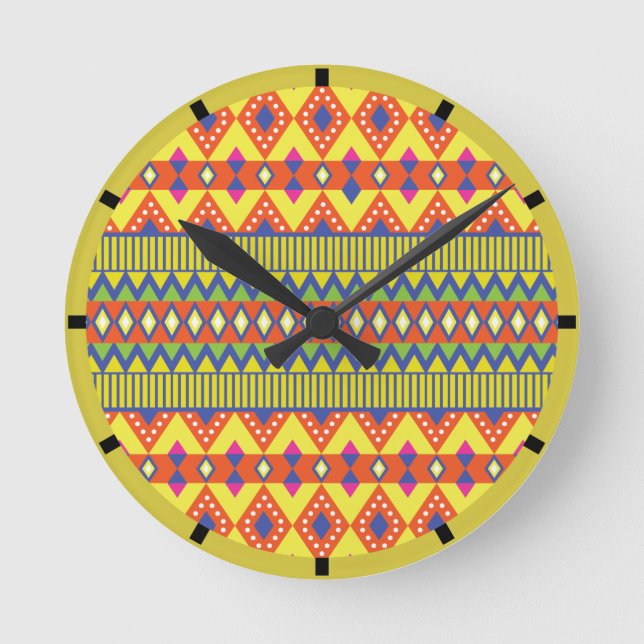 Reloj Redondo Mediano Vibrante indio (Anverso)