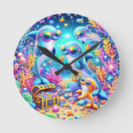 Reloj Redondo Mediano Vida marina