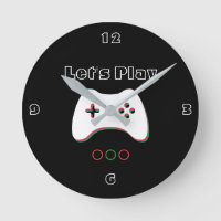 Video Game Controller, Let's Play, Red & Green Art