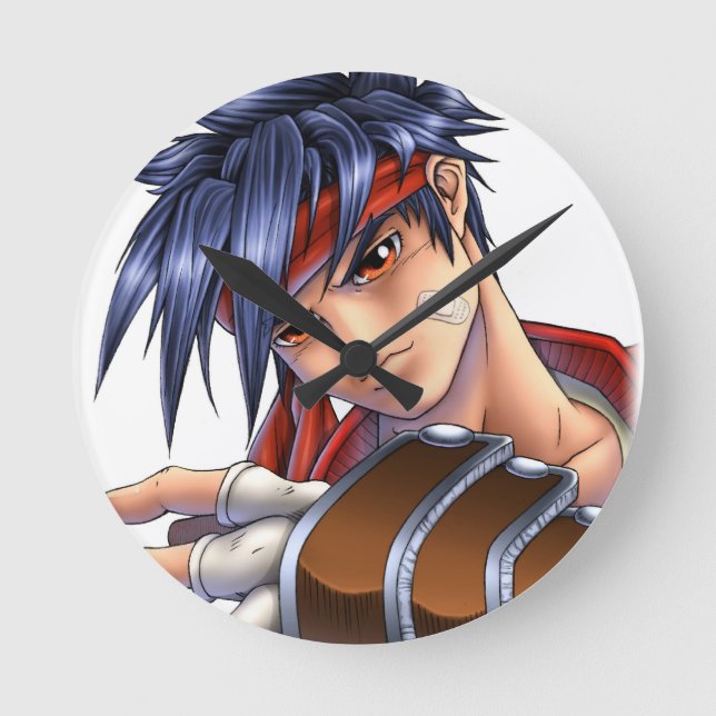 Reloj Redondo Mediano Video Game Fan Art (Anverso)