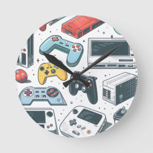 Reloj Redondo Mediano Videojuegos retro