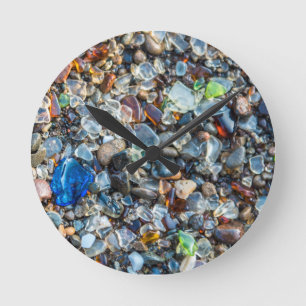 Reloj Redondo Mediano Vidrio marino resplandeciente