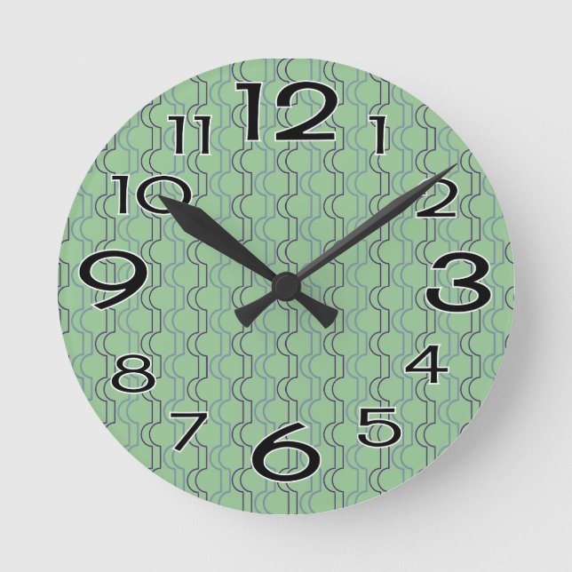 Reloj Redondo Mediano Vieira azul (Anverso)