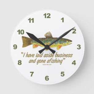 Reloj Redondo Mediano Viejas palabras de pesca