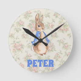 Reloj Redondo Mediano Viejo Peter Rabbit Beatrix Potter Floral Kid's